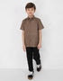 KIDS RADEN SHORT SLEEVE SHIRT (BRUNETTE BROWN)